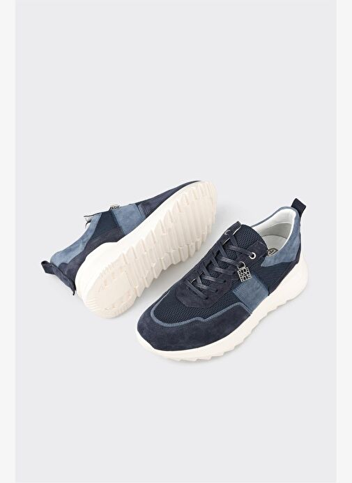 Lacivert Deri Erkek Spor Ayakkabı - Görsel 7