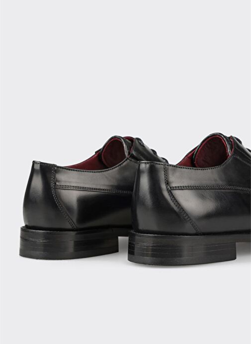 Siyah Deri Erkek Klasik Ayakkabı - Görsel 10