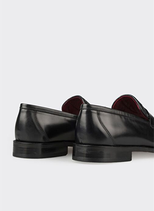 Siyah Deri Erkek Klasik Ayakkabı - Görsel 11