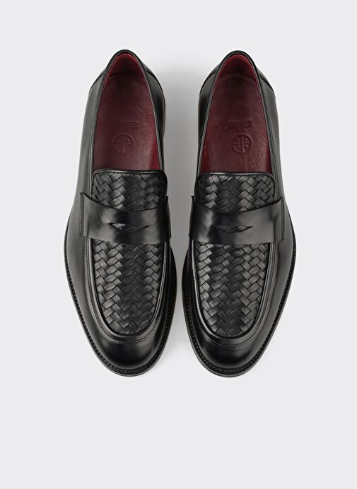 Siyah Deri Erkek Klasik Ayakkabı - Görsel 9