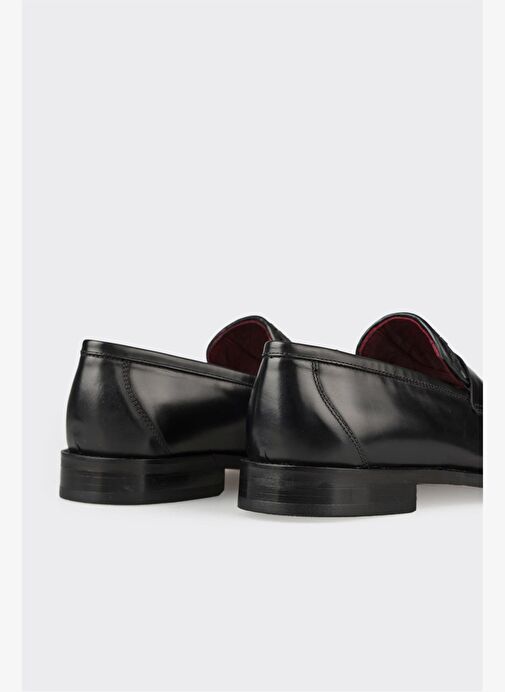 Siyah Deri Erkek Klasik Ayakkabı - Görsel 10