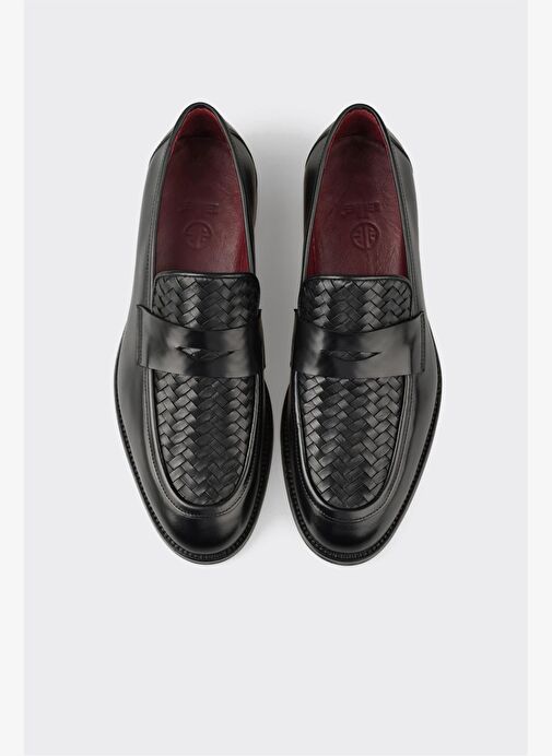 Siyah Deri Erkek Klasik Ayakkabı - Görsel 8