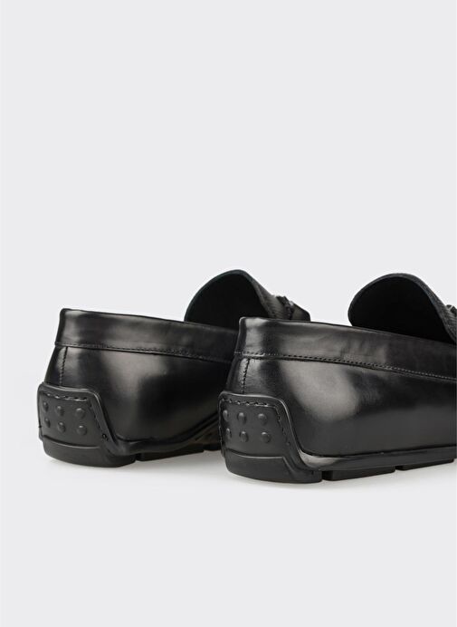 Siyah Deri Erkek Günlük Ayakkabı - Görsel 6