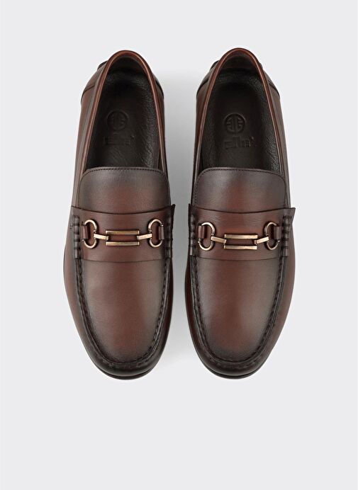 Kahve Deri Erkek Günlük Ayakkabı - Görsel 5