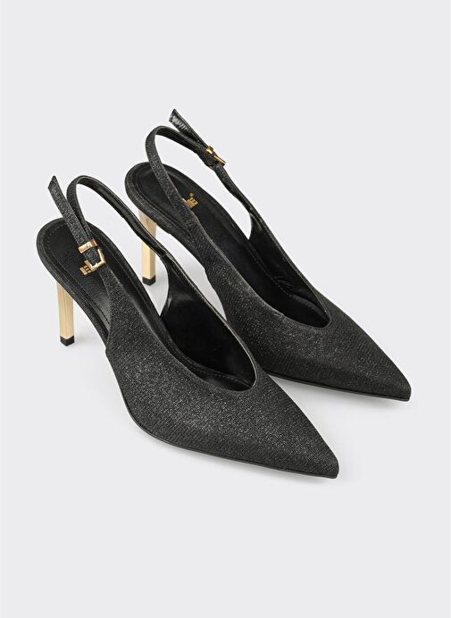 Siyah Kadın Topuklu Ayakkabı - Görsel 3
