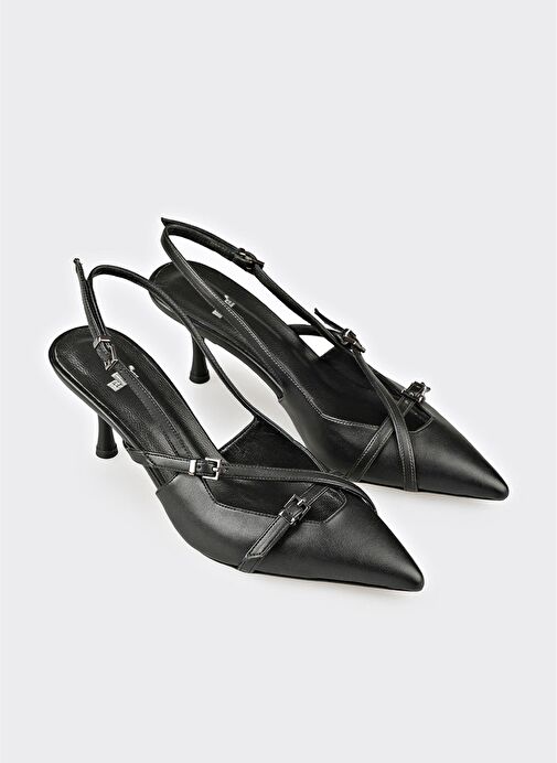 Siyah Kadın Topuklu Ayakkabı - Görsel 3