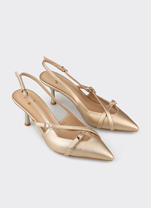 Gold Kadın Topuklu Ayakkabı - Görsel 3