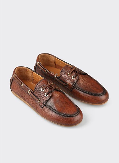 Taba Deri Kadın Günlük Ayakkabı - Görsel 5