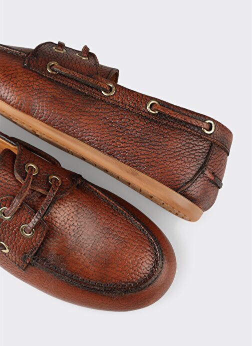 Taba Deri Kadın Günlük Ayakkabı - Görsel 10