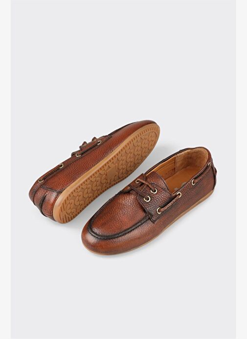 Taba Deri Kadın Günlük Ayakkabı - Görsel 7