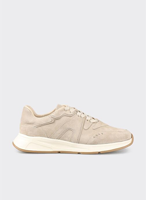 Bej Deri Kadın Günlük Ayakkabı - Görsel 2