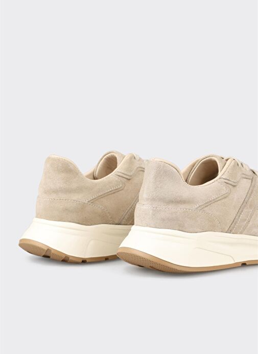 Bej Deri Kadın Günlük Ayakkabı - Görsel 11