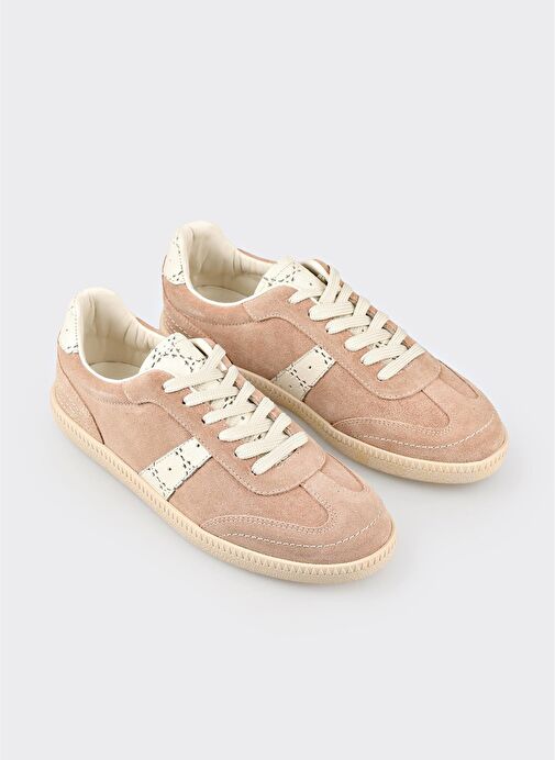 Pudra Deri Kadın Spor Ayakkabı - Görsel 4