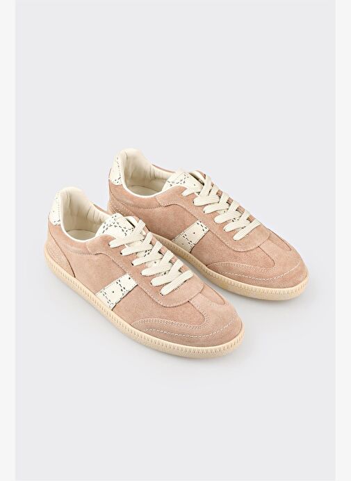 Pudra Deri Kadın Spor Ayakkabı - Görsel 5