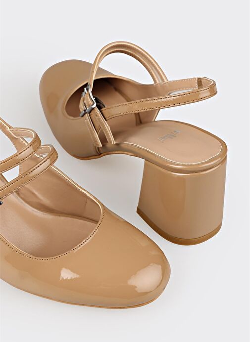 Naturel Kadın Topuklu Ayakkabı - Görsel 5