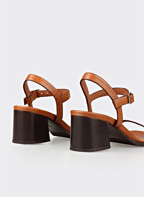 Taba Deri Kadın Sandalet - Görsel 5
