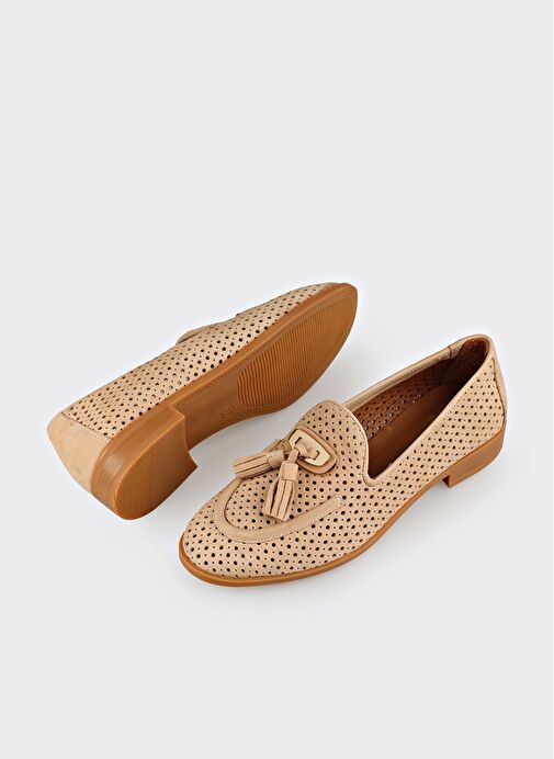 Naturel Deri Kadın Günlük Ayakkabı - Görsel 4