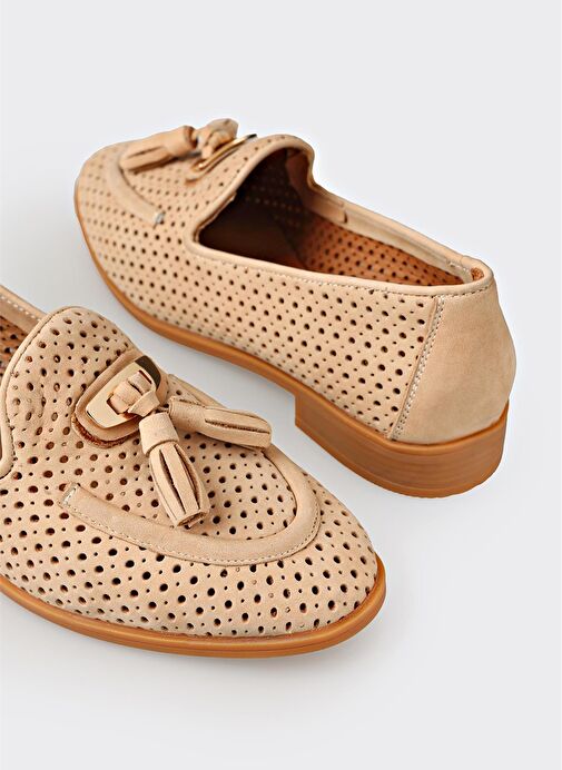 Naturel Deri Kadın Günlük Ayakkabı - Görsel 6