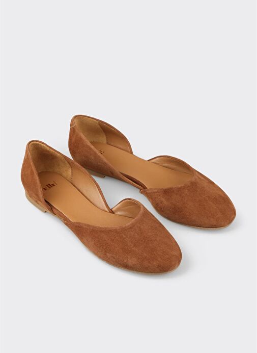 Taba Deri Kadın Günlük Ayakkabı - Görsel 3