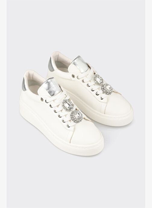 Beyaz Kadın Spor Ayakkabı - Görsel 5