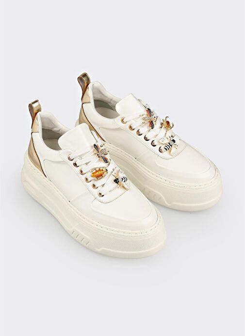 Beyaz Kadın Spor Ayakkabı - Görsel 3