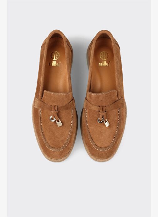 Taba Deri Kadın Günlük Ayakkabı - Görsel 9