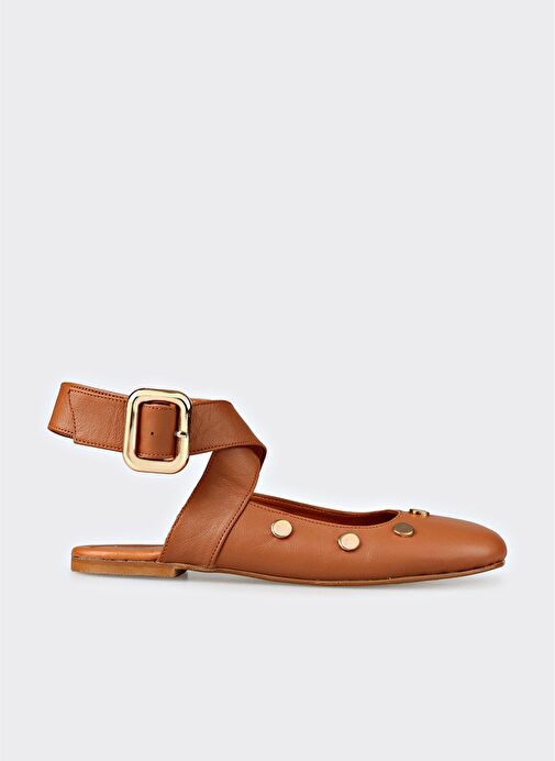 Taba Deri Kadın Günlük Ayakkabı - Görsel 2