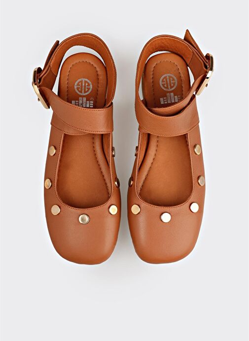 Taba Deri Kadın Günlük Ayakkabı - Görsel 6