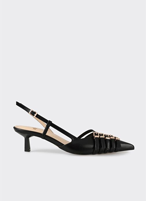 Siyah Kadın Topuklu Ayakkabı - Görsel 2