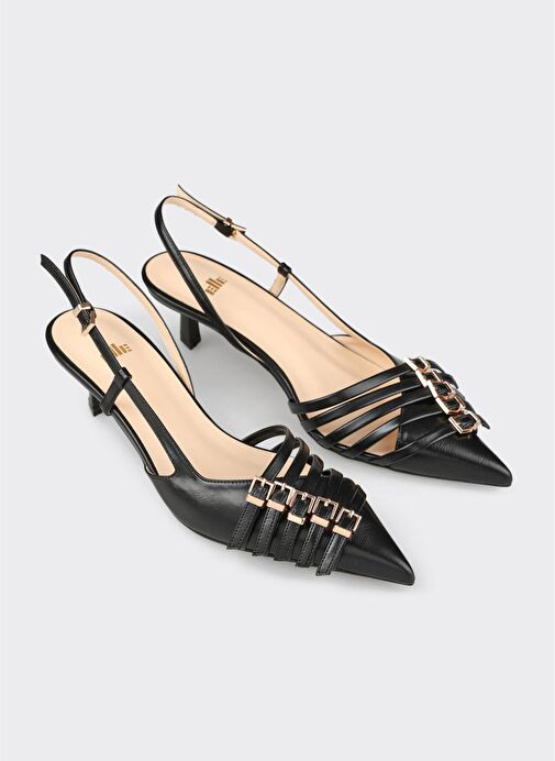 Siyah Kadın Topuklu Ayakkabı - Görsel 3