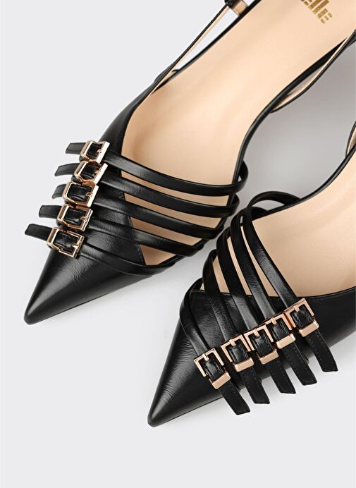 Siyah Kadın Topuklu Ayakkabı - Görsel 5