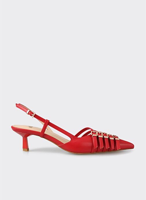Kırmızı Kadın Topuklu Ayakkabı - Görsel 2