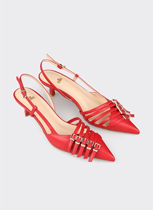 Kırmızı Kadın Topuklu Ayakkabı - Görsel 3