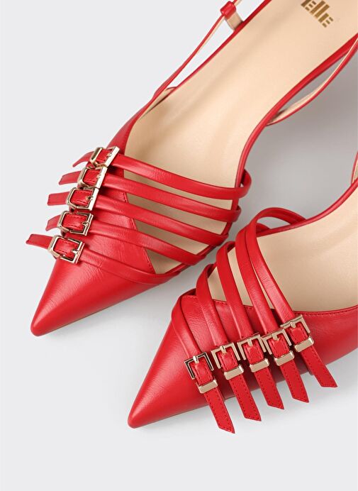 Kırmızı Kadın Topuklu Ayakkabı - Görsel 5