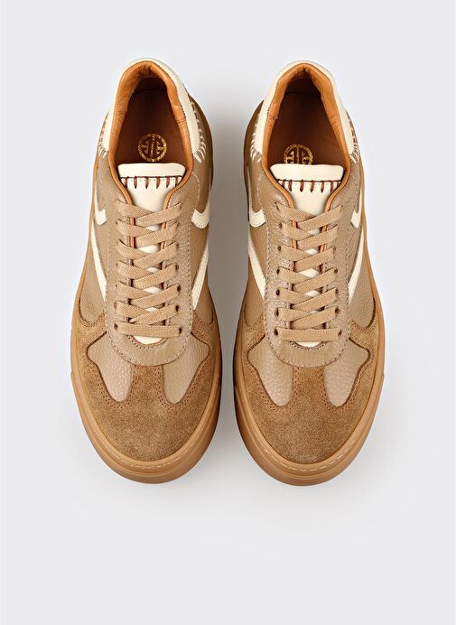 Naturel Deri Kadın Spor Ayakkabı - Görsel 8