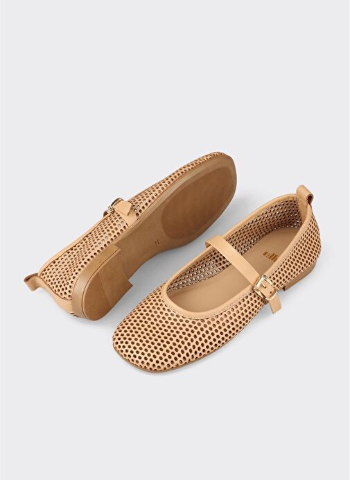 Naturel Deri Kadın Günlük Ayakkabı - Görsel 4