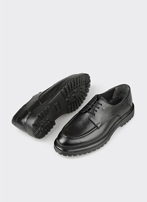Siyah Deri Erkek Günlük Ayakkabı - Görsel 4