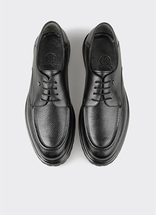 Siyah Deri Erkek Günlük Ayakkabı - Görsel 5