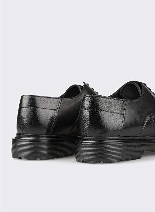Siyah Deri Erkek Günlük Ayakkabı - Görsel 6