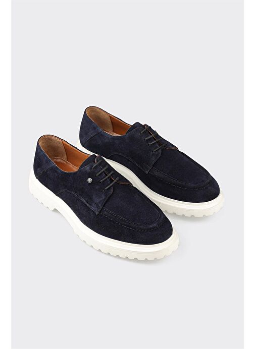 Lacivert Deri Erkek Günlük Ayakkabı - Görsel 5
