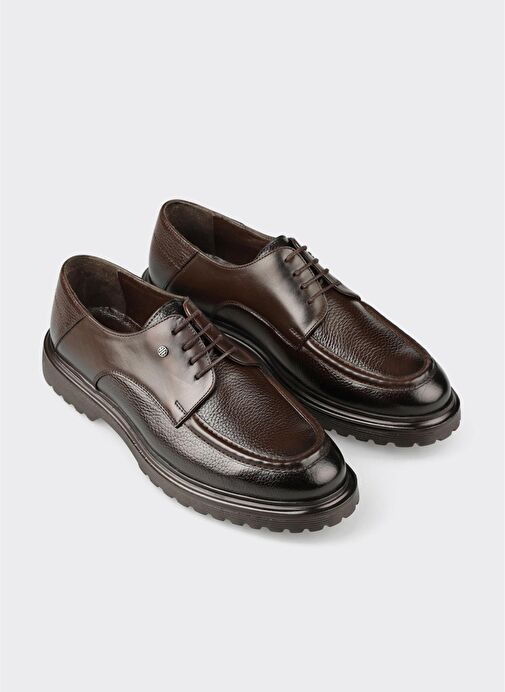 Kahve Deri Erkek Günlük Ayakkabı - Görsel 3