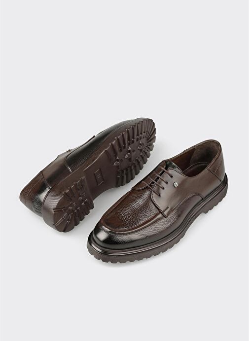 Kahve Deri Erkek Günlük Ayakkabı - Görsel 4