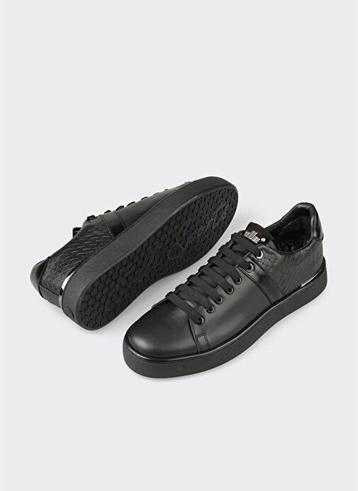 Siyah Deri Erkek Spor Ayakkabı - Görsel 6