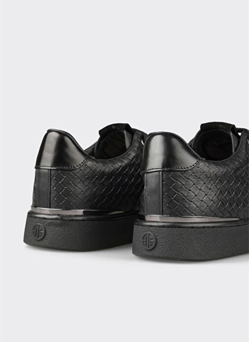 Siyah Deri Erkek Spor Ayakkabı - Görsel 10