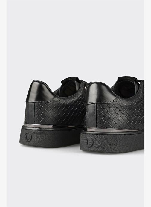 Siyah Deri Erkek Spor Ayakkabı - Görsel 11