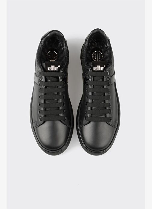 Siyah Deri Erkek Spor Ayakkabı - Görsel 8