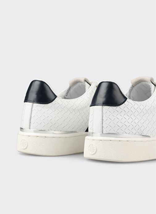 Beyaz Deri Erkek Spor Ayakkabı - Görsel 6