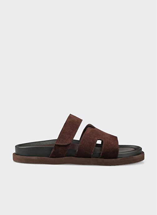 Kahve Deri Erkek Günlük Terlik - Görsel 2