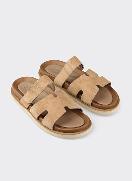 Vizon Deri Erkek Günlük Terlik - Görsel 3