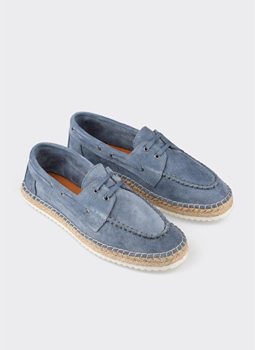 Mavi Deri Erkek Günlük Ayakkabı - Görsel 3